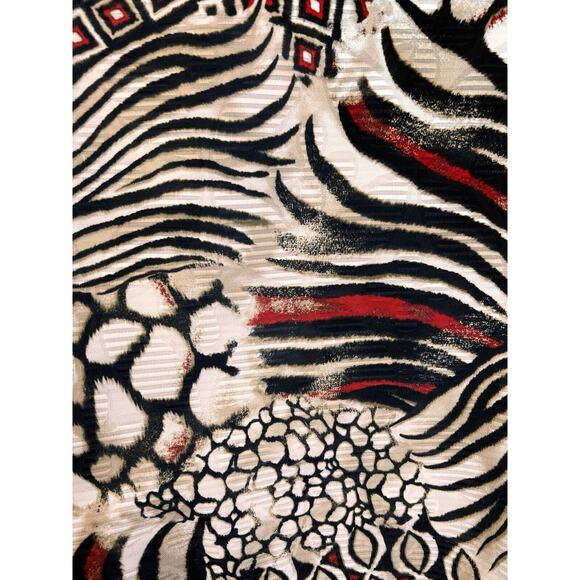 Alfred Dunner Jacket Women's 16 Black Red Art To Wear Lined Office Work - Picture 6 of 10